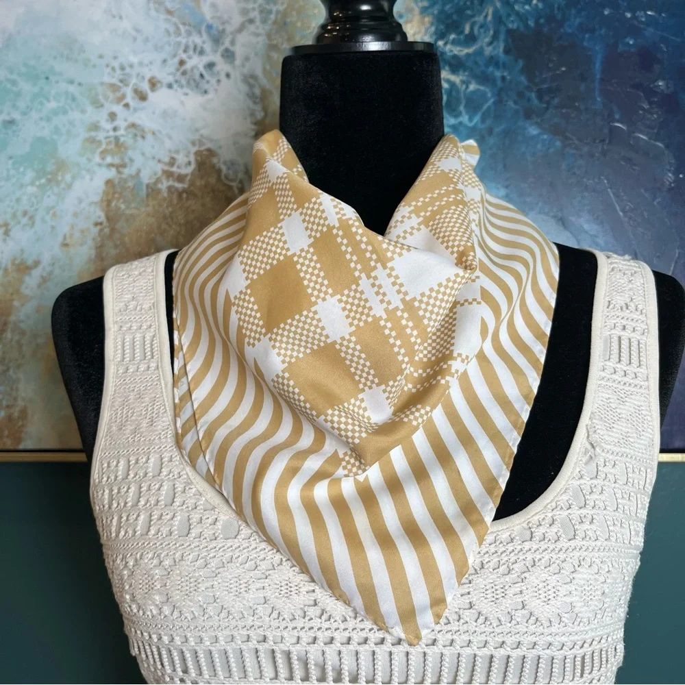 Striped & Gingham Bandana Scarf